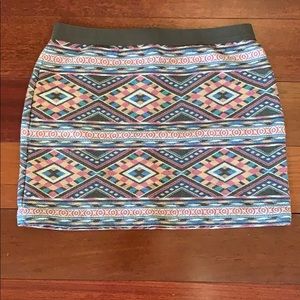 Printed mini skirt